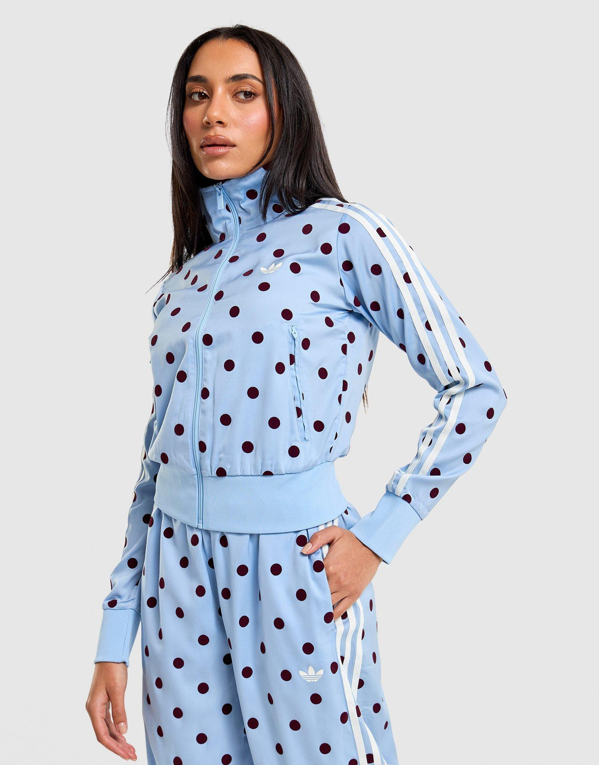 Satin Polka Dots Track Top