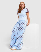 Satin Polka Dots Wide Leg Pant
