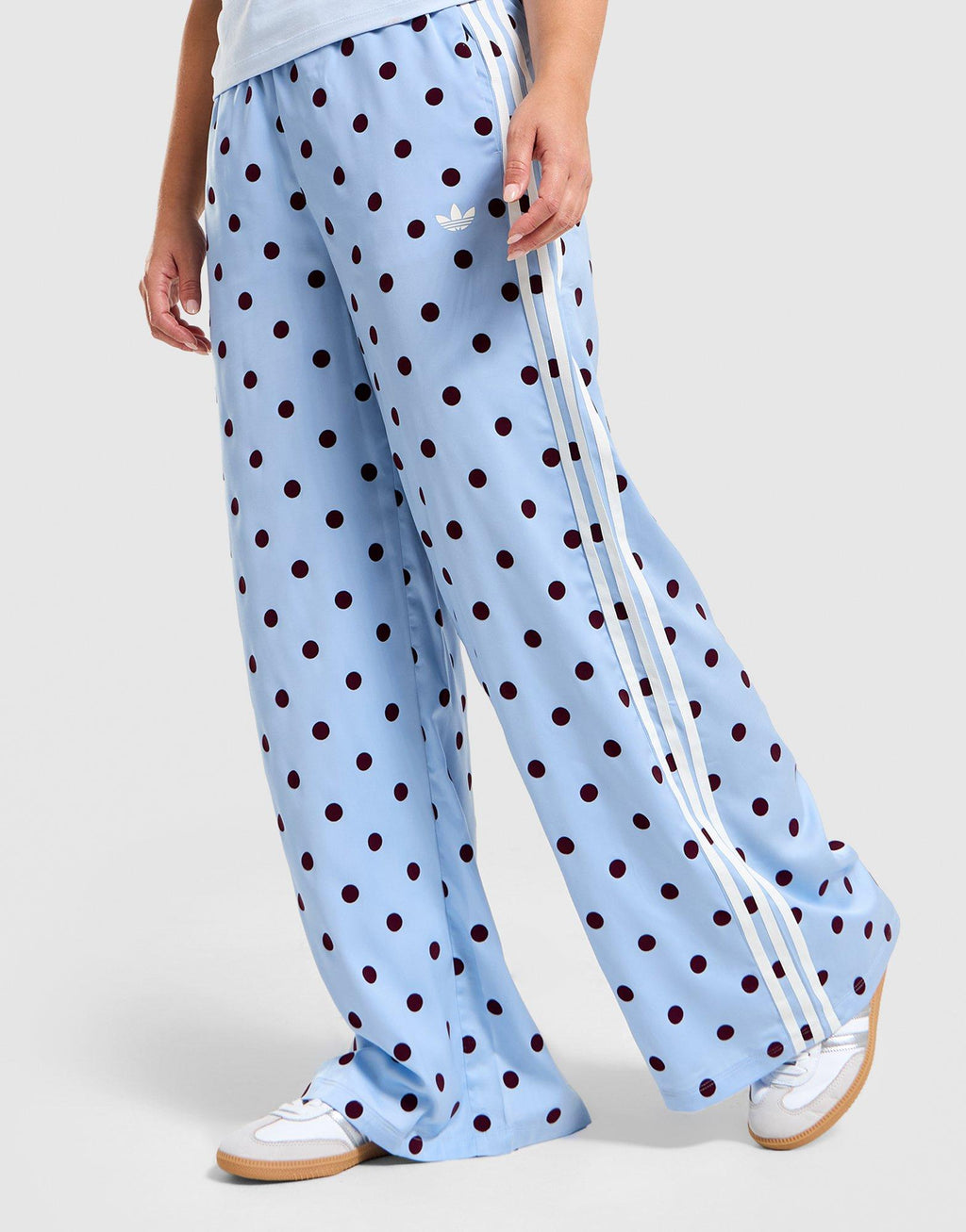 Satin Polka Dots Wide Leg Pant