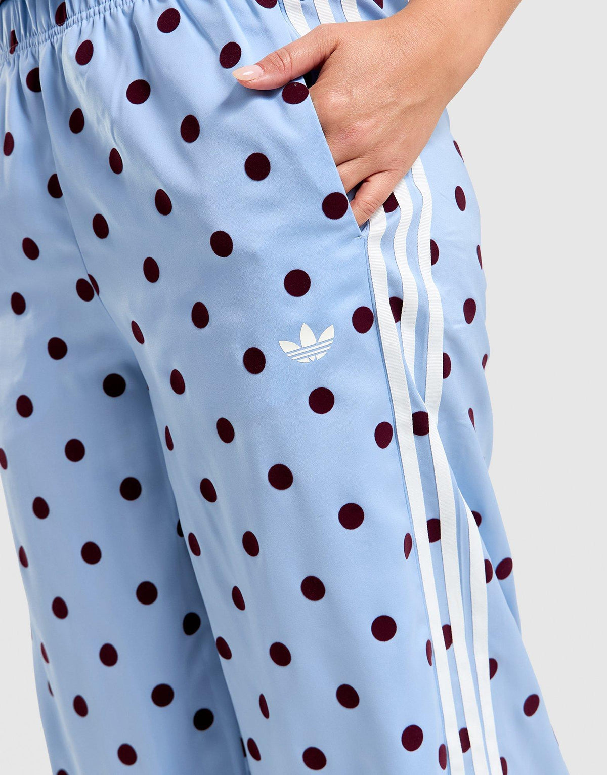Satin Polka Dots Wide Leg Pant