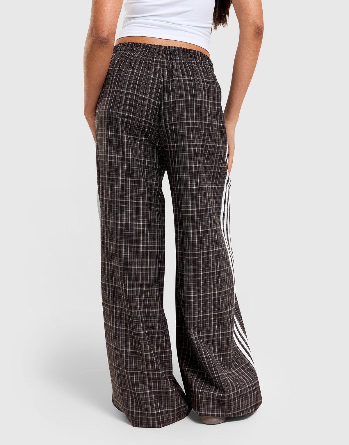 3-Stripes Check Tailored Track Pants