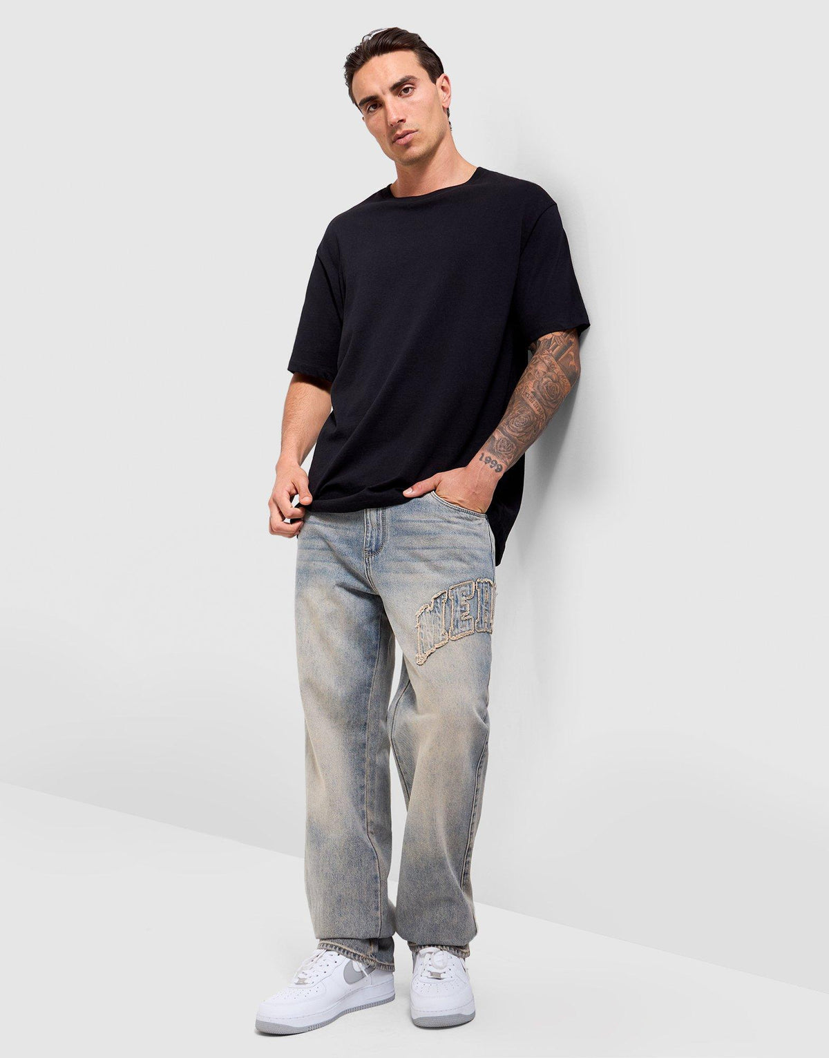 Speedway Distressed Denim Jeans