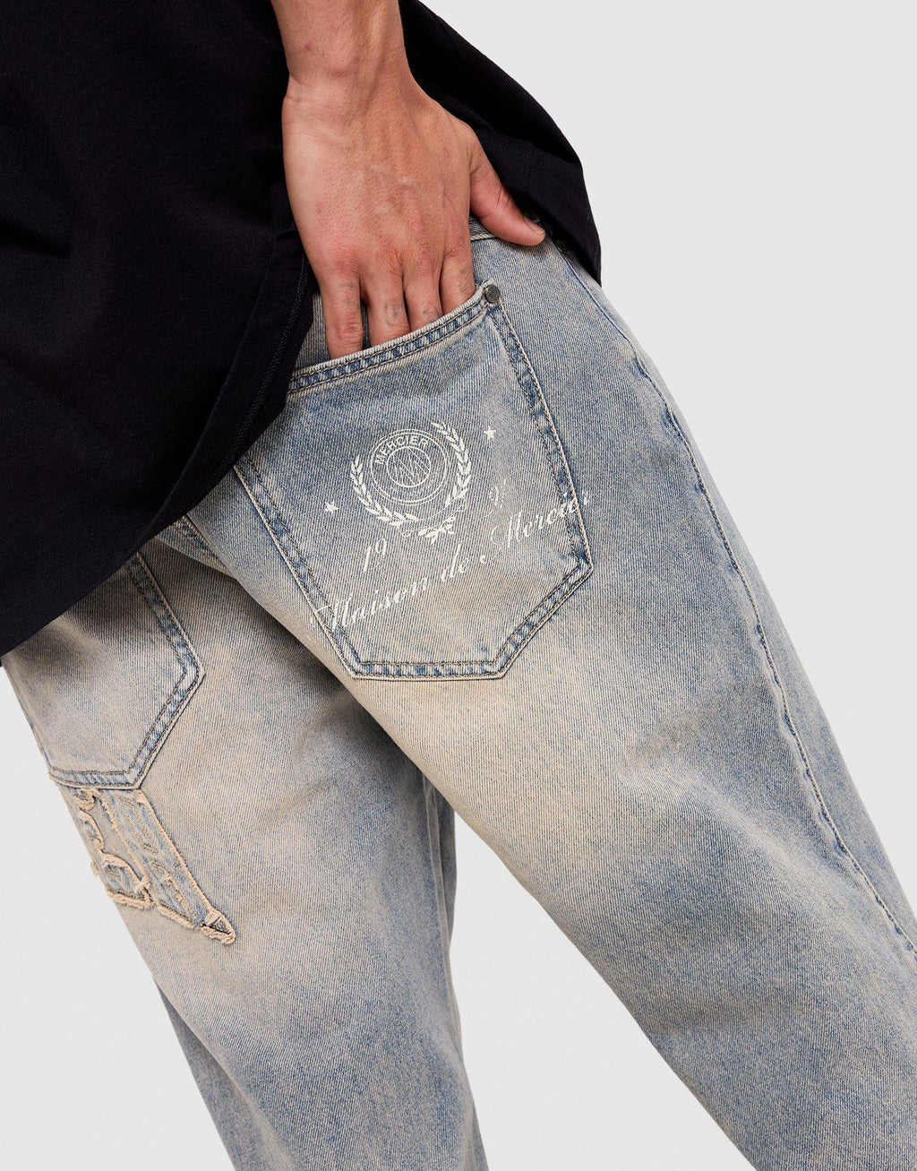 Speedway Distressed Denim Jeans