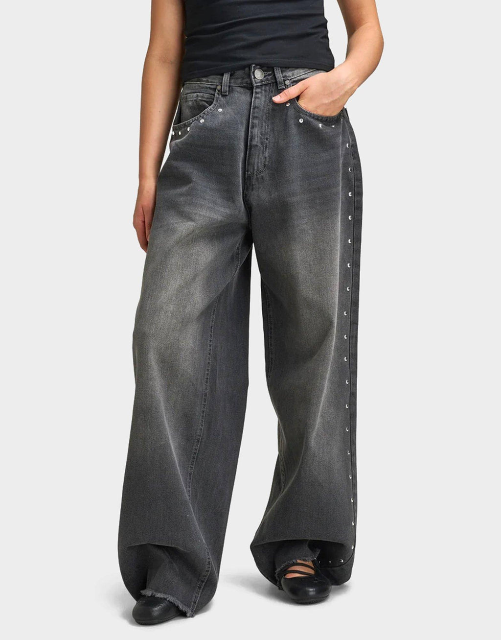Studded Denim Jeans