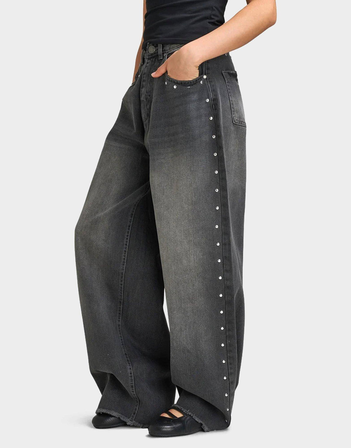 Studded Denim Jeans