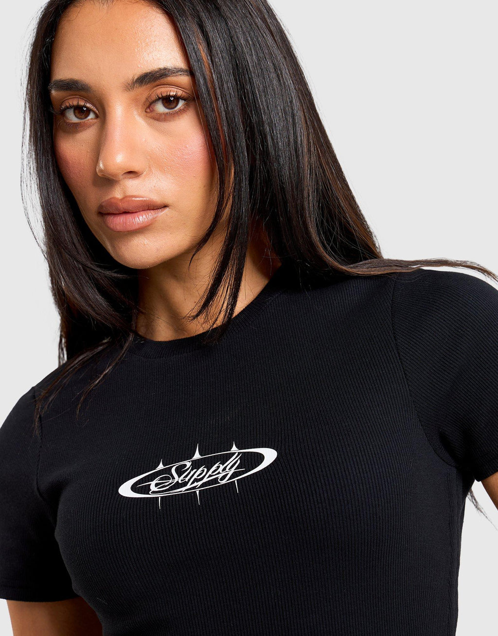 Oval Fitted Roched T-Shirt