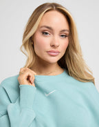 Phoenix Crop Oversized Crew Sweatshirt