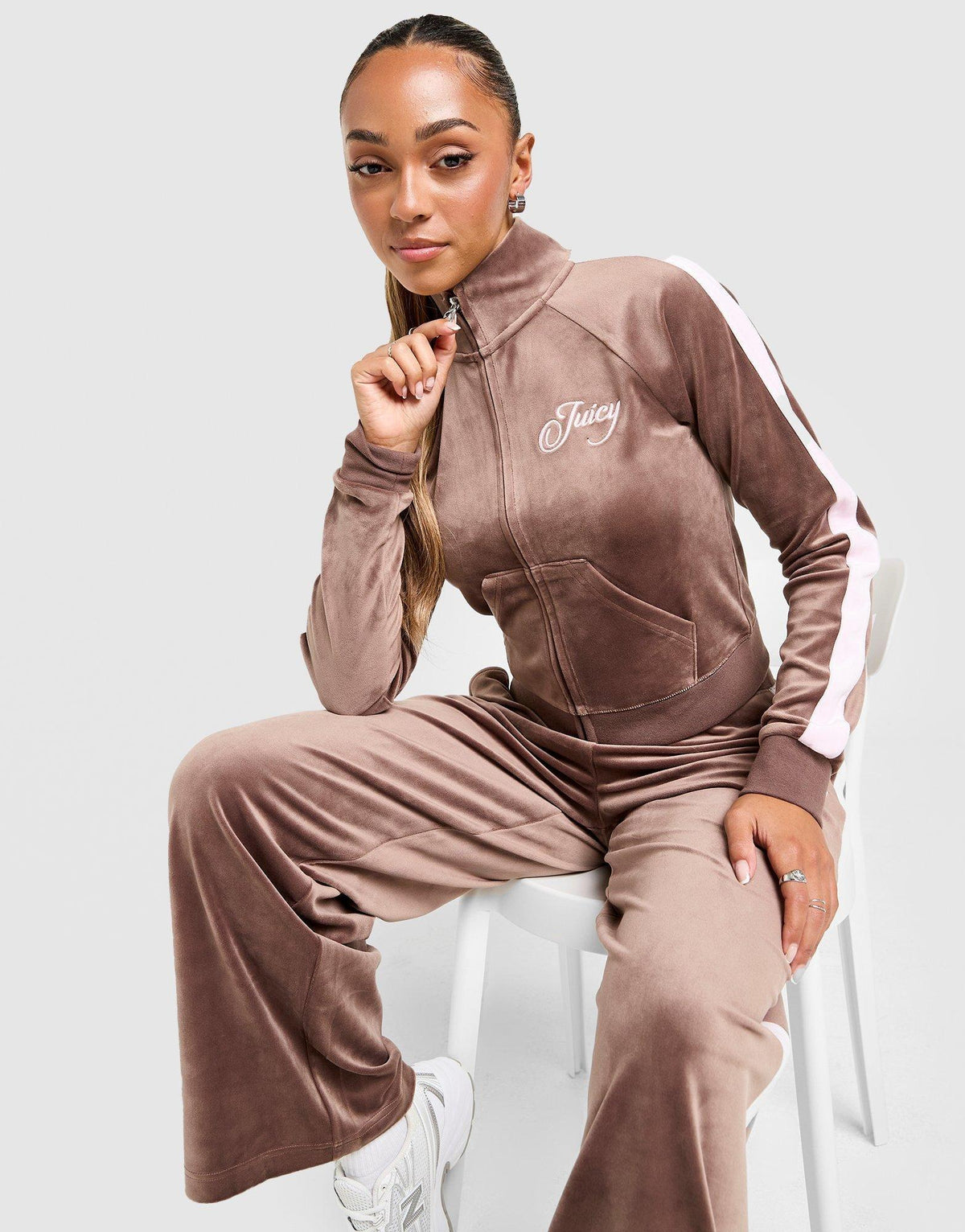 Script Velour Track Top