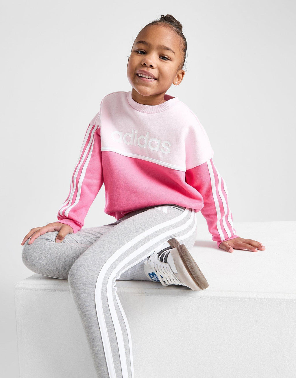 Girls' Linear Crew Tracksuit Children