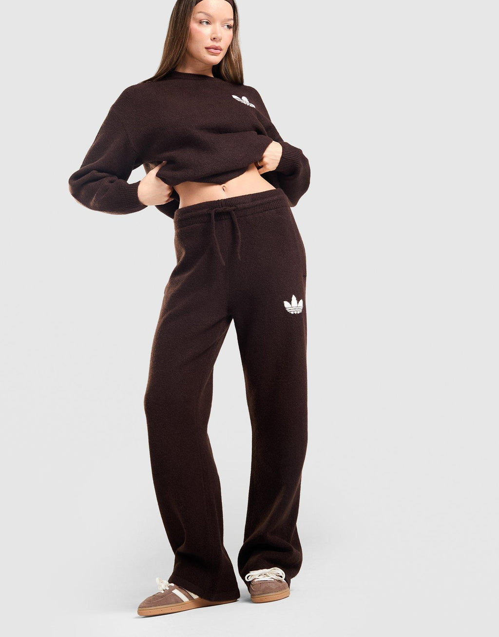Trefoil Knit Track Pants