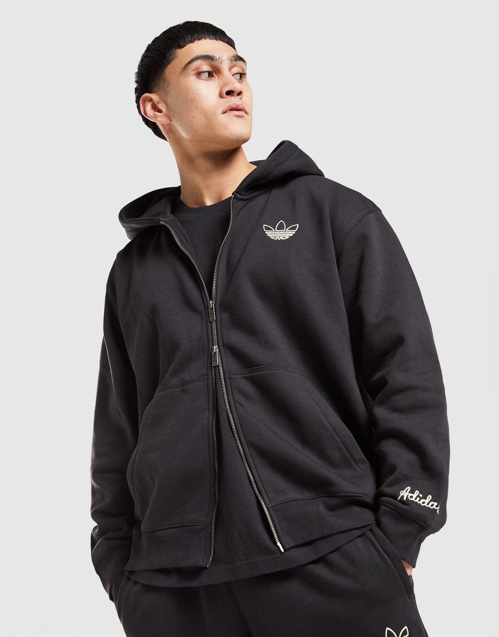 Chain Stitch Full-Zip Hoodie
